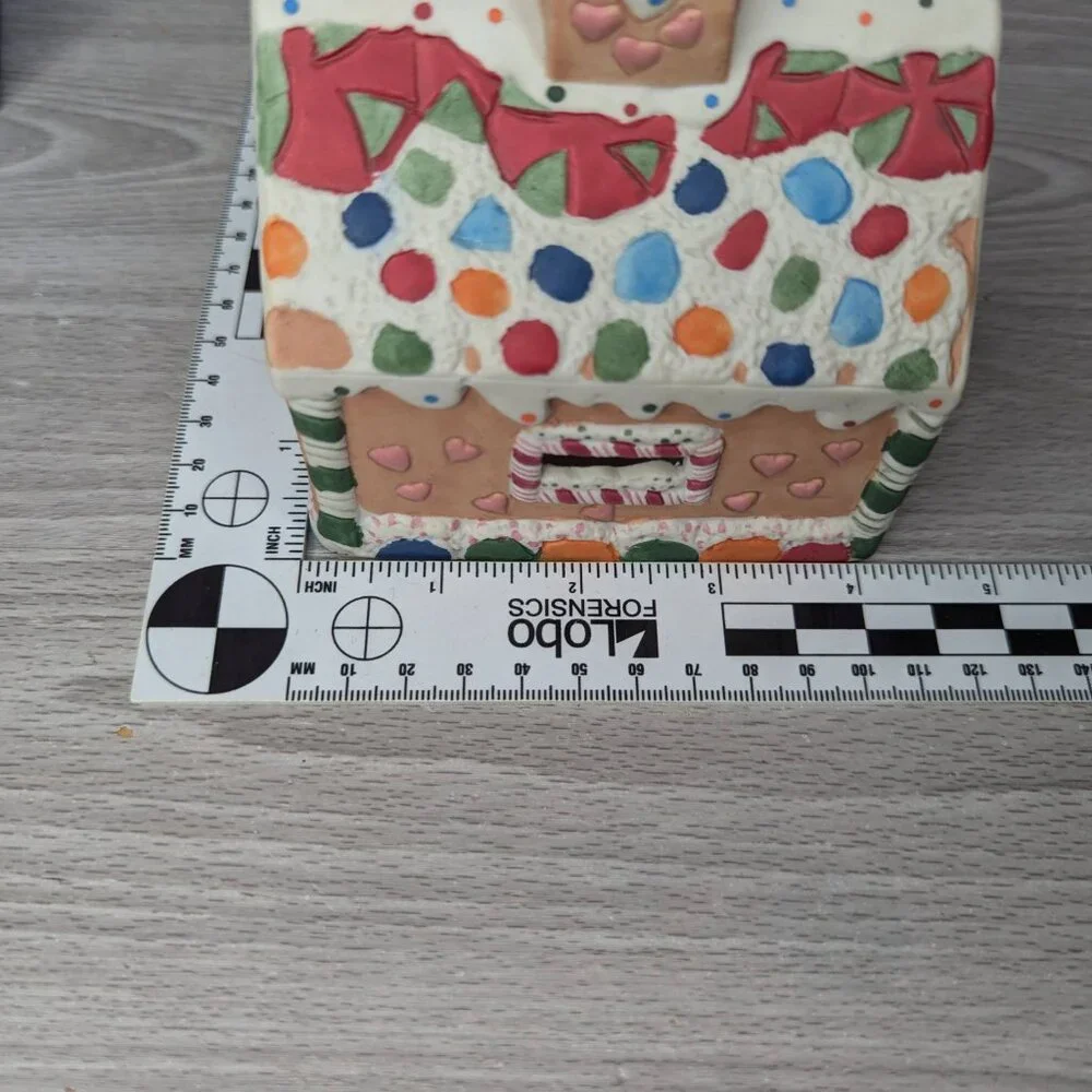 SCC Gingerbread House with Candle Holder Chandelle Porcelain Vintage Christmas